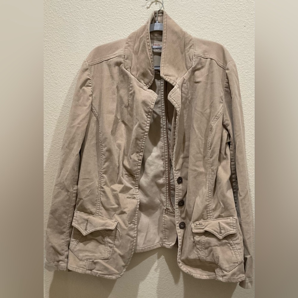 Levi's Strauss Signature Women's Corduroy Tan Utility Jacket Blazer